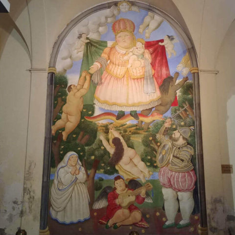 Affresco Botero Paradiso Pietrasanta